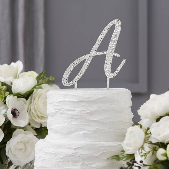 Download Buy The David Tutera Silver Rhinestone Monogram Cake Topper At Michaels